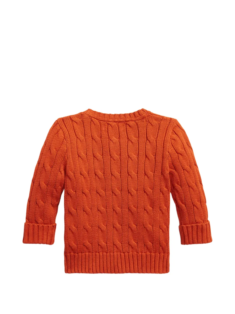 POLO RALPH LAUREN KIDS Kabelgebreide katoenen top Oranje