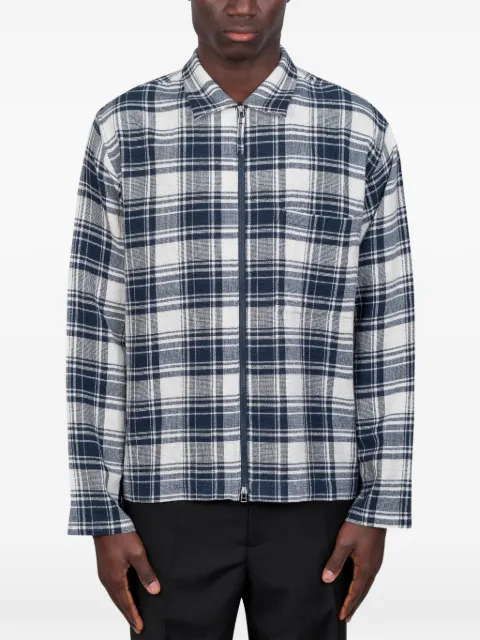 Universal Works zipped plaid shirt