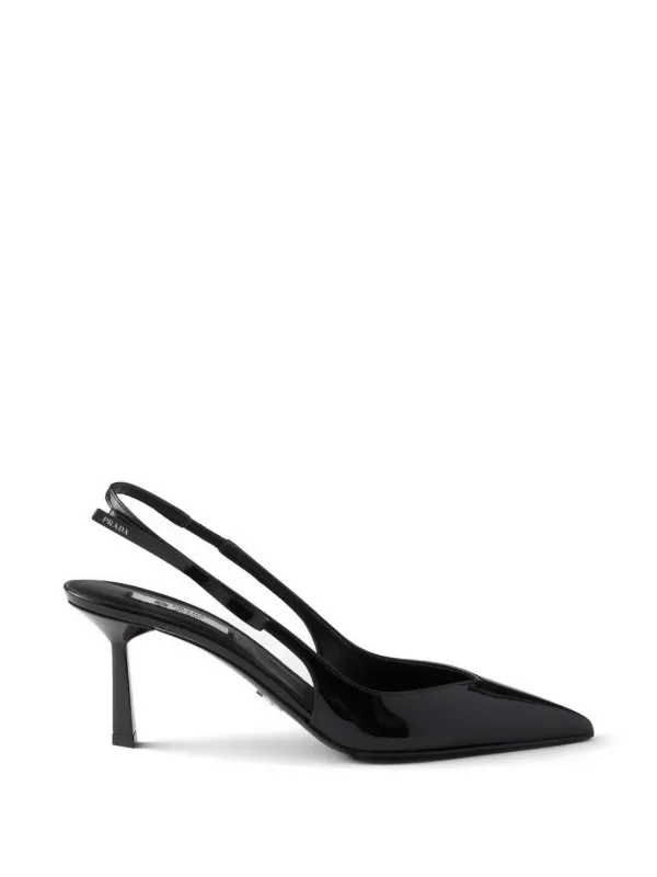 Prada Slingback Pointed Pumps in Black