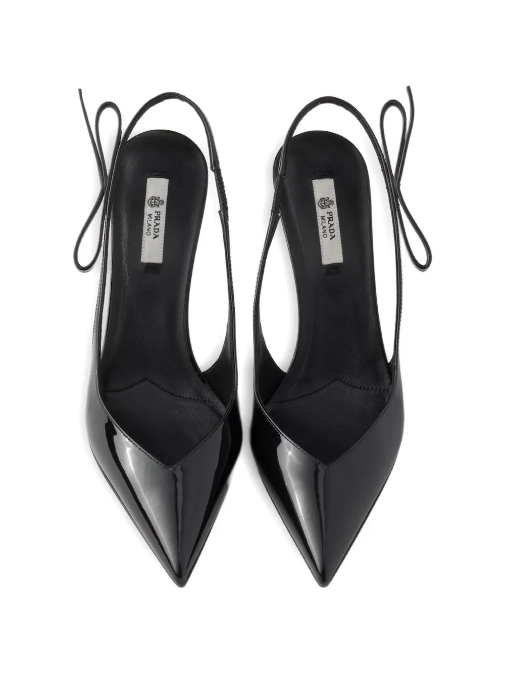Prada Slingback pumps met puntige neus Zwart