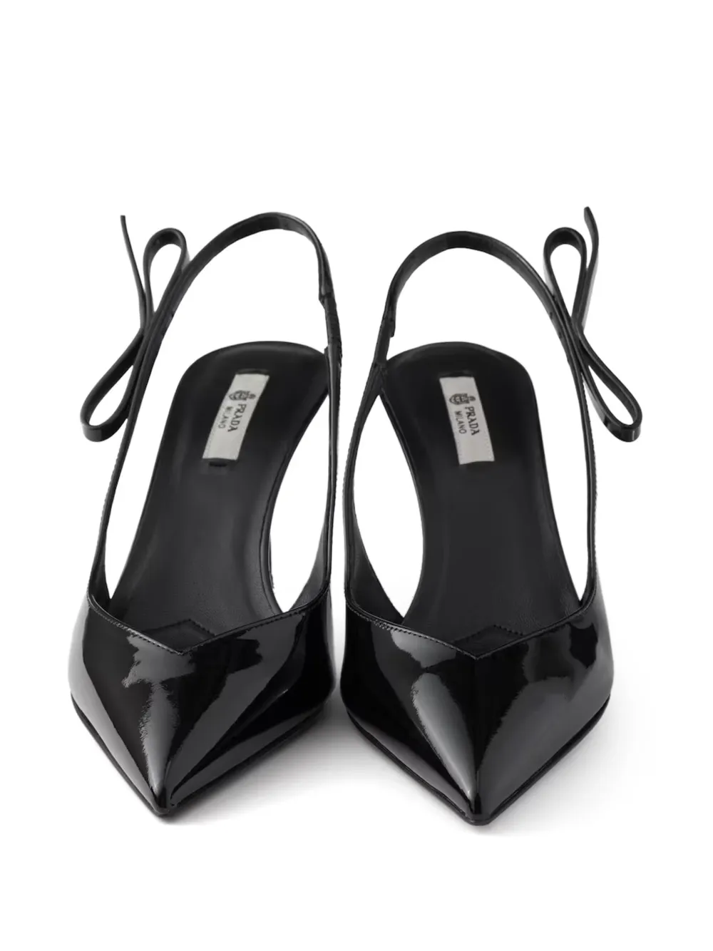 Prada Slingback pumps met puntige neus Zwart