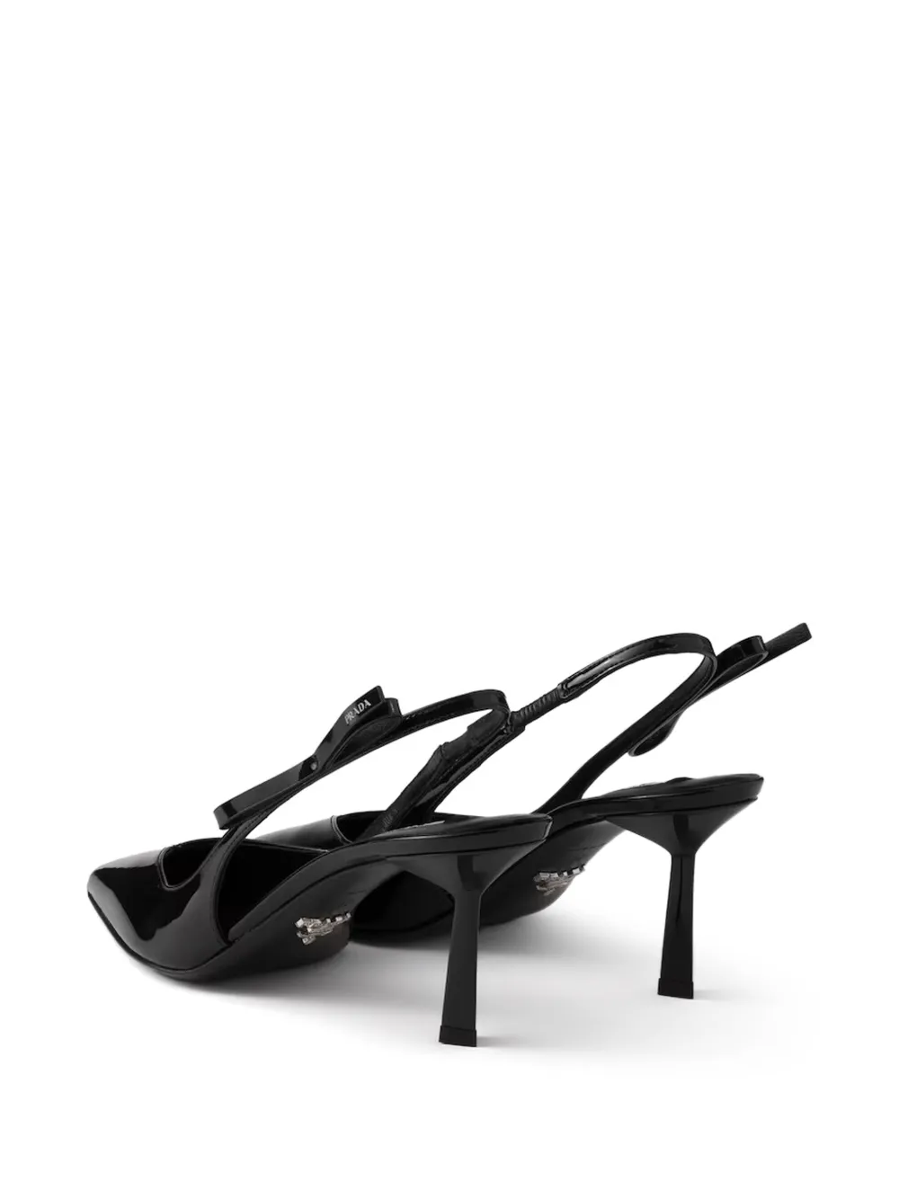 Prada Slingback pumps met puntige neus Zwart