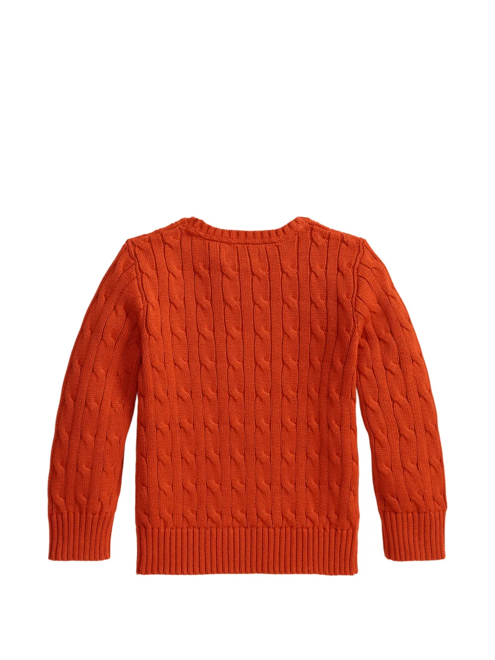 POLO RALPH LAUREN KIDS Kabelgebreide katoenen top Oranje