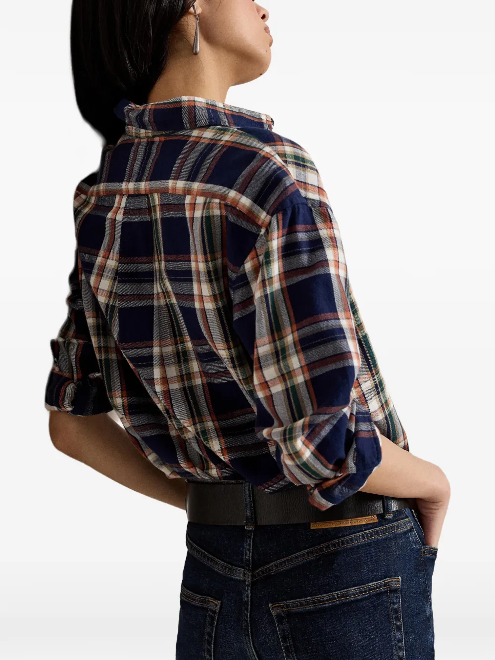 Polo Ralph Lauren Geruite blouse met lange mouwen Blauw