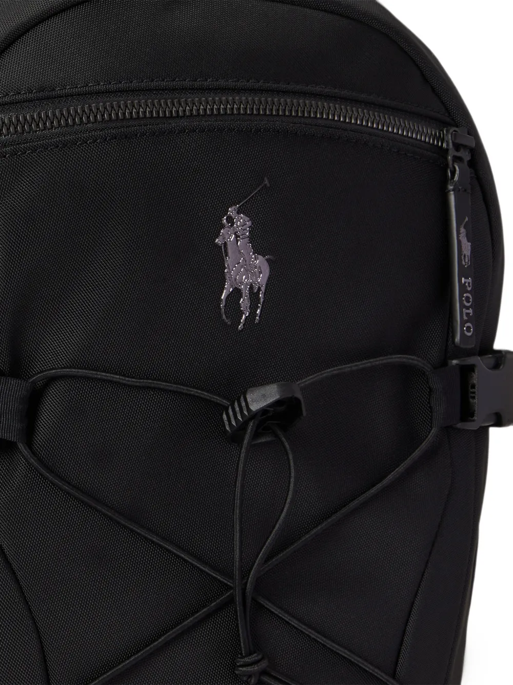 Polo Ralph Lauren Rugzak met bungee-koord en Pony-logo Zwart