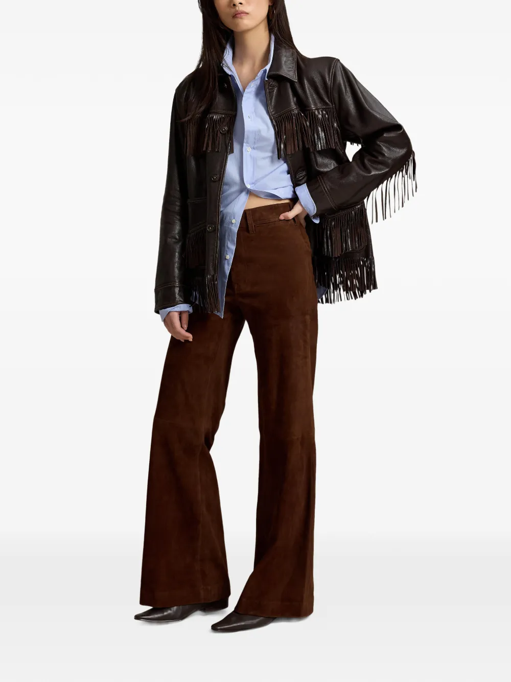 Polo Ralph Lauren Beaton suède broek Bruin