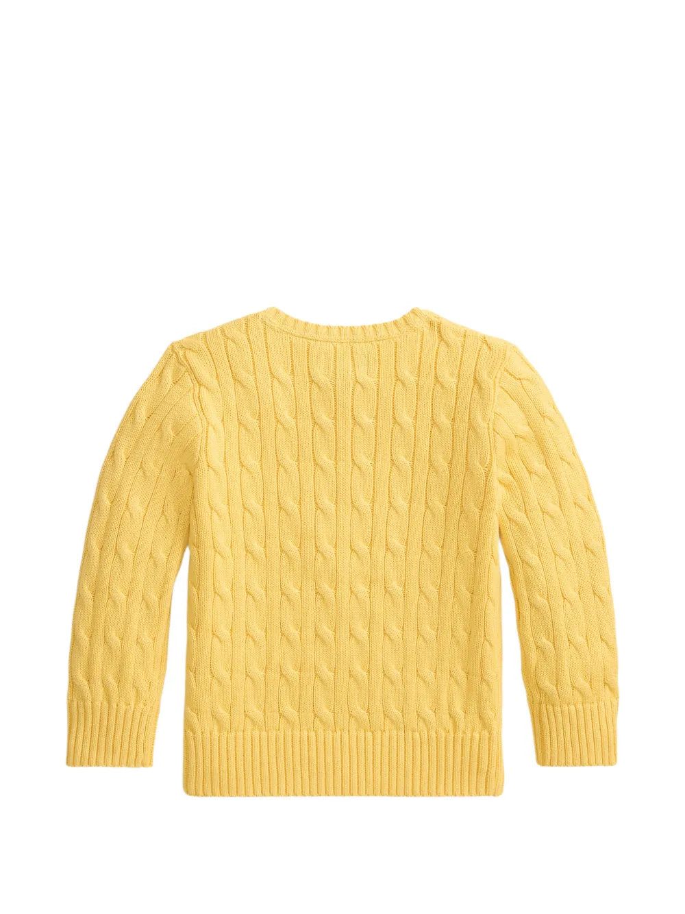POLO RALPH LAUREN KIDS Kabelgebreide katoenen trui Geel