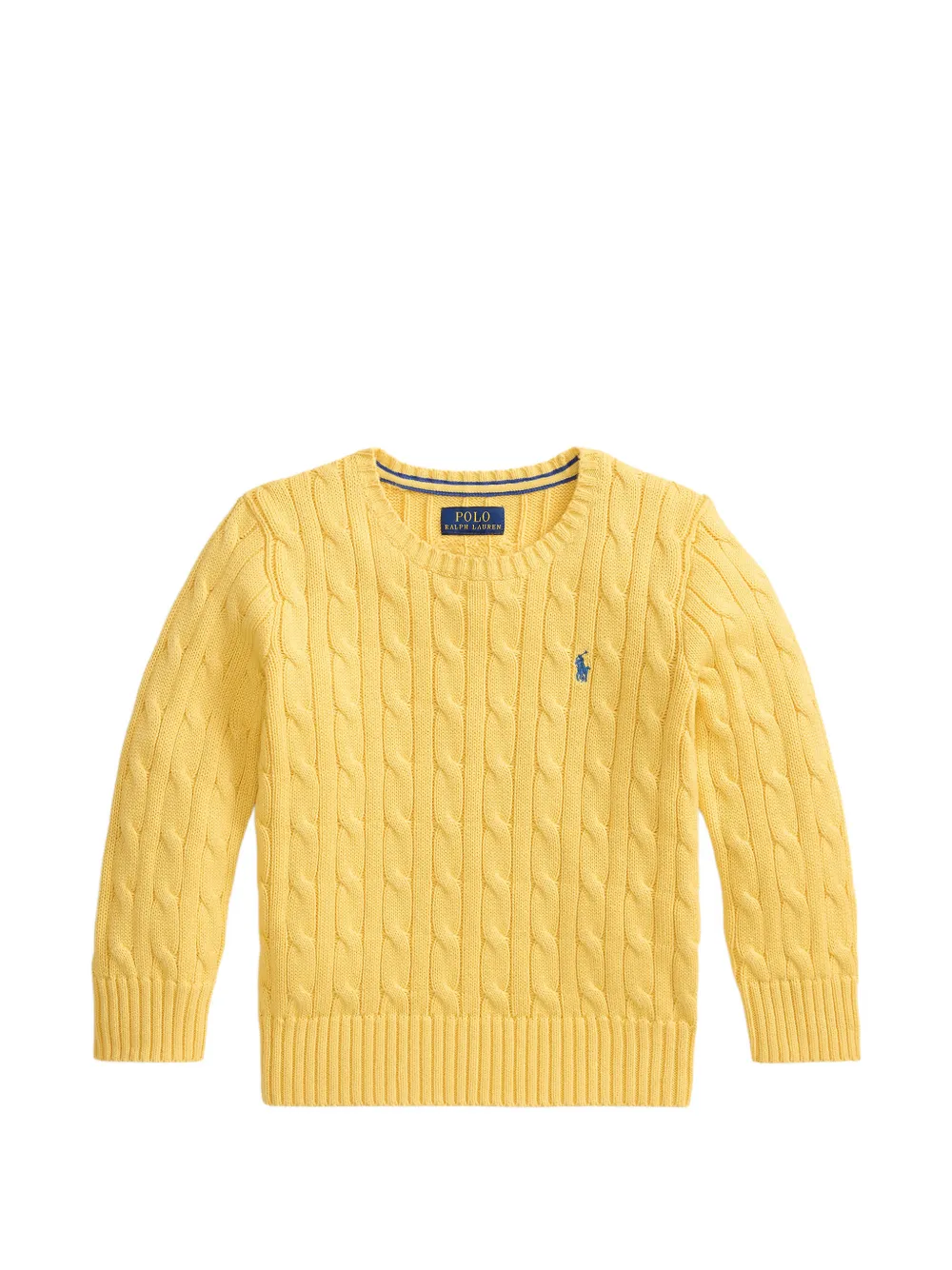 POLO RALPH LAUREN KIDS cable-knit cotton sweater - Giallo
