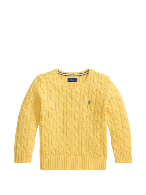 POLO RALPH LAUREN KIDS cable-knit cotton sweater