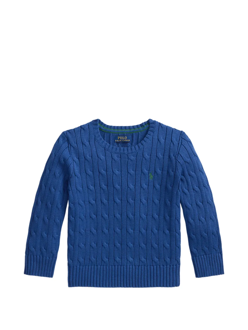 POLO RALPH LAUREN KIDS cable-knit cotton sweater - Blu