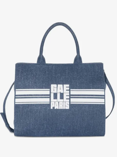 Gaëlle Paris Maxi Shopper Banda logo-print denim tote bag