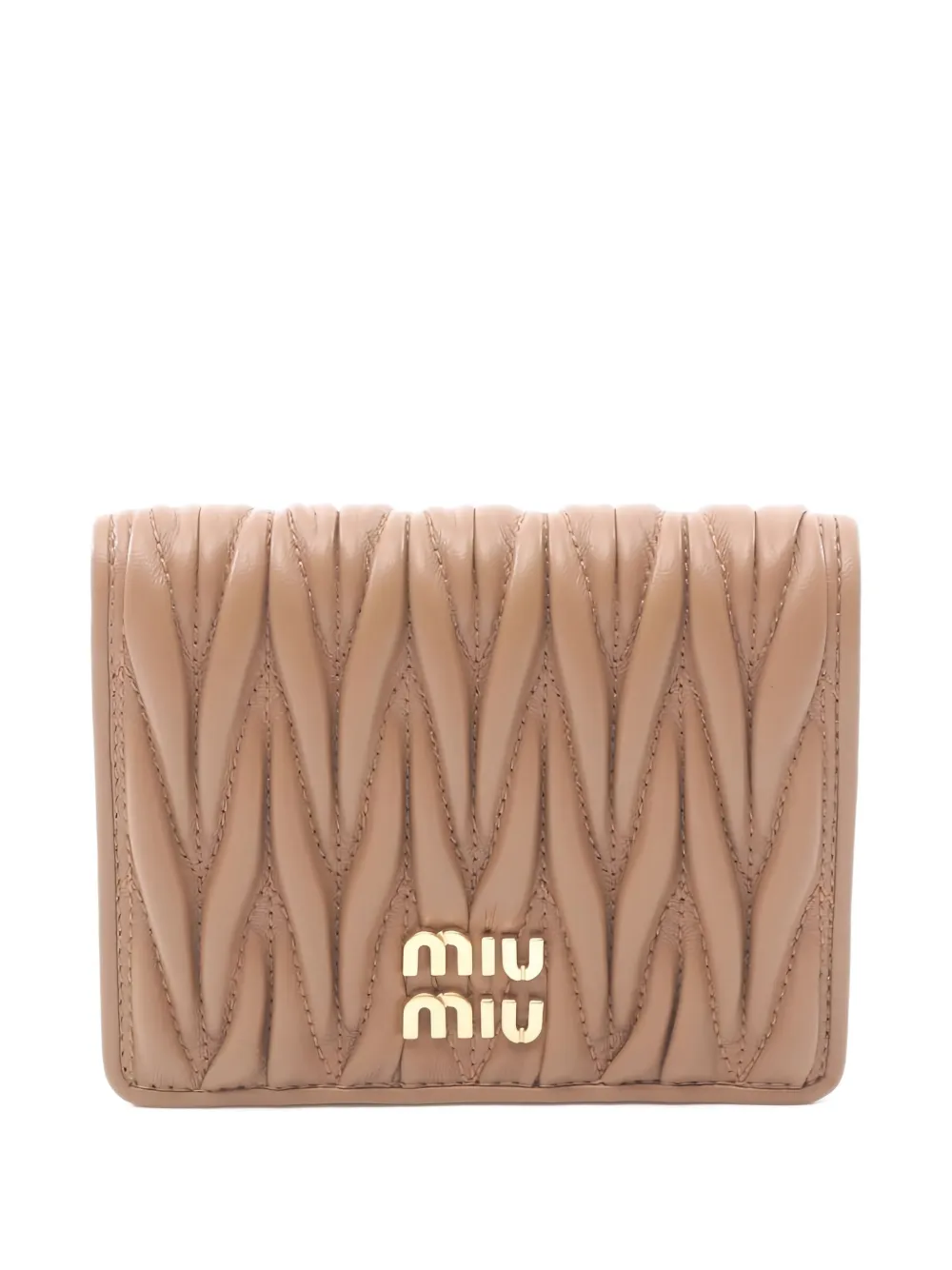 Miu Miu Pre-Owned 2020s Matelasse Bi-fold wallet - Marrone