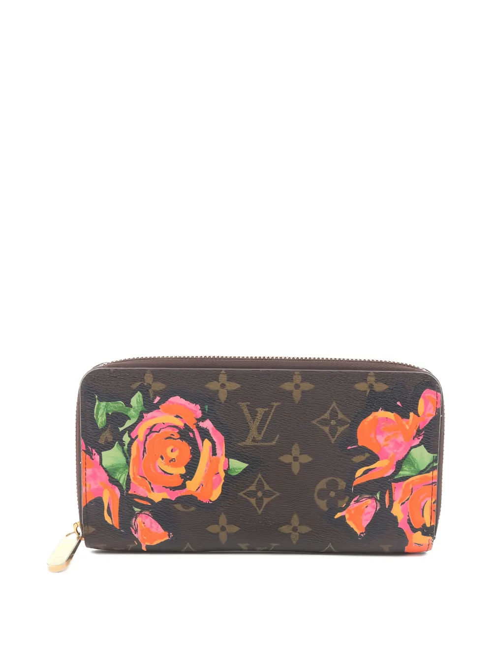 Louis Vuitton Pre-Owned 2009 monogram rose-print zip wallet - Marrone