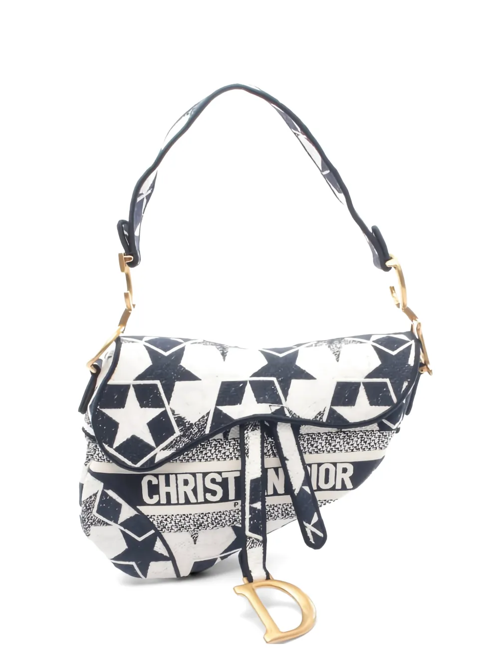 Christian Dior Pre-Owned 2010 saddle canvas shoulder bag - Toni neutri