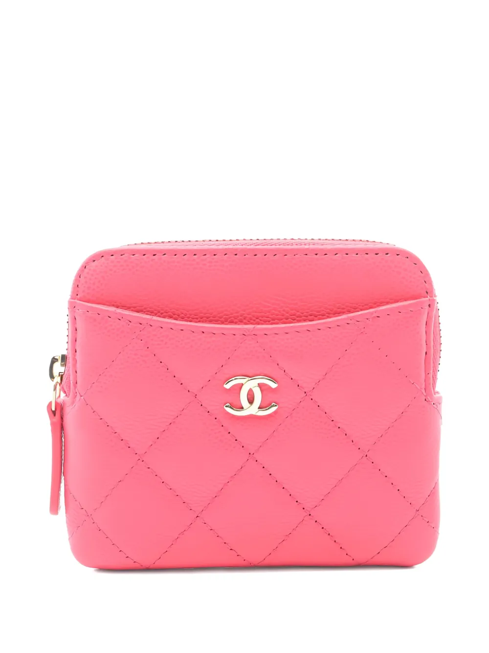 CHANEL Pre-Owned 2021 matelassé wallet - Rosa