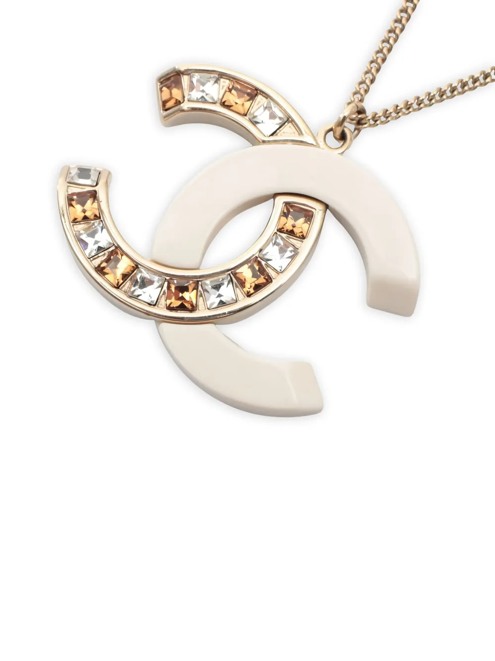 CHANEL Pre-Owned 1986-1988 logo-detail necklace - Oro