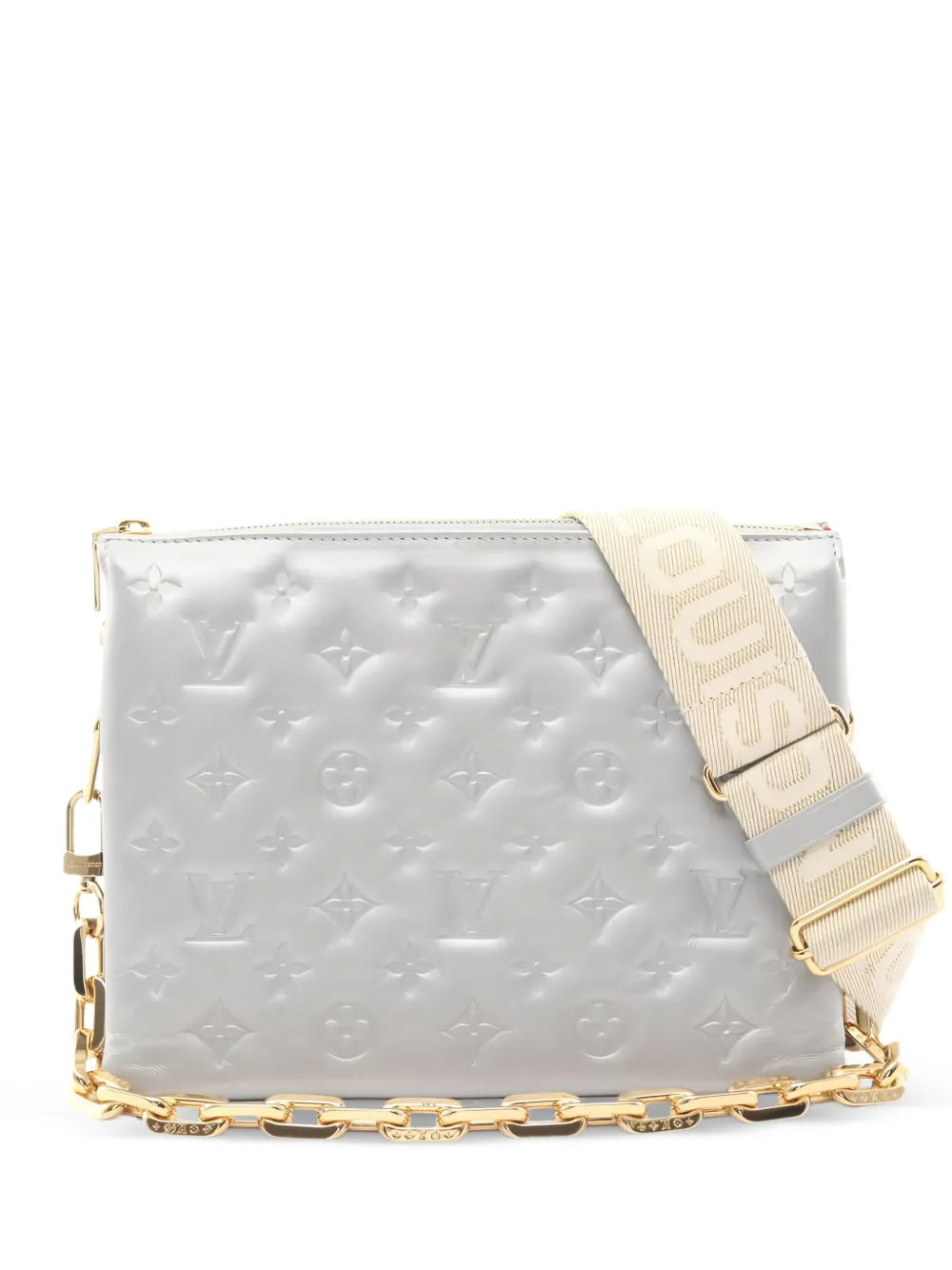 Louis Vuitton Pre-Owned 2010s Coussin PM monogram-pattern leather shoulder bag - Silver