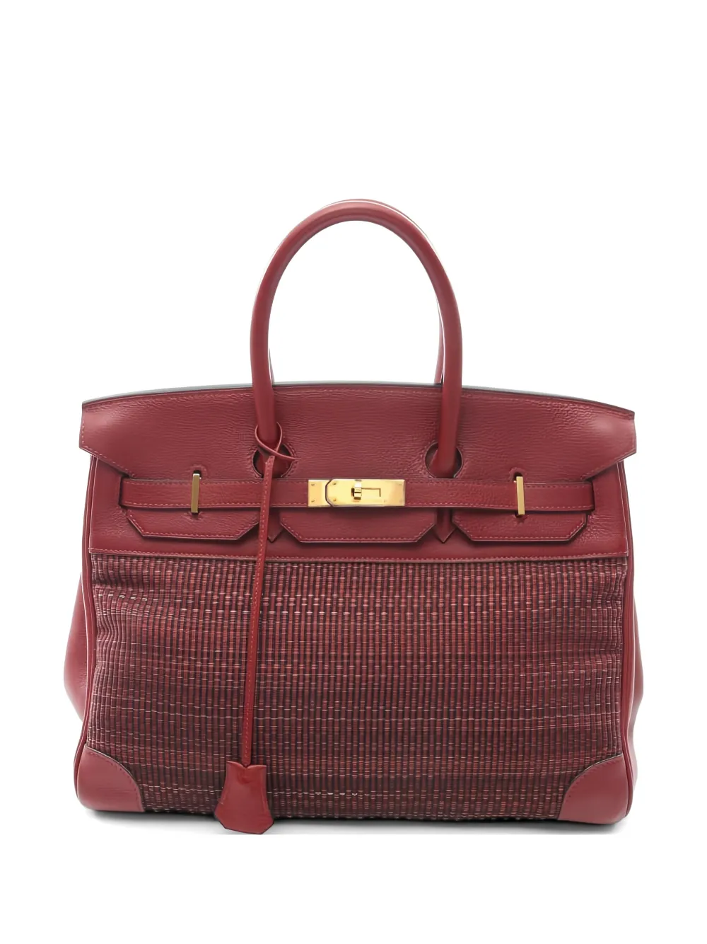 Hermès Pre-Owned 2002 Birkin 35 Horsehair tote bag - Rosso