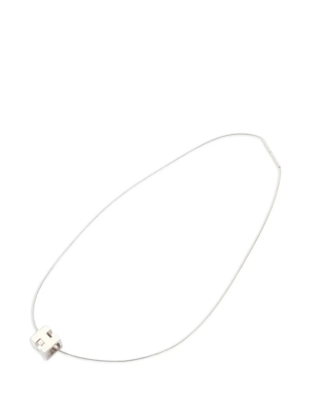 Hermès Pre-Owned 2010s Cage d'H cube necklace - Silber