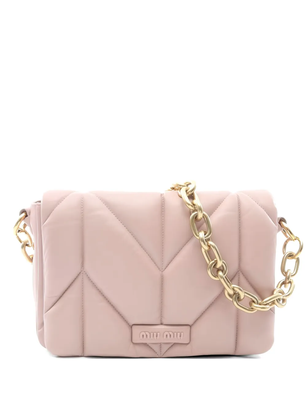 Miu Miu Pre-Owned 2010s wuilted shoulder bag - Rosa