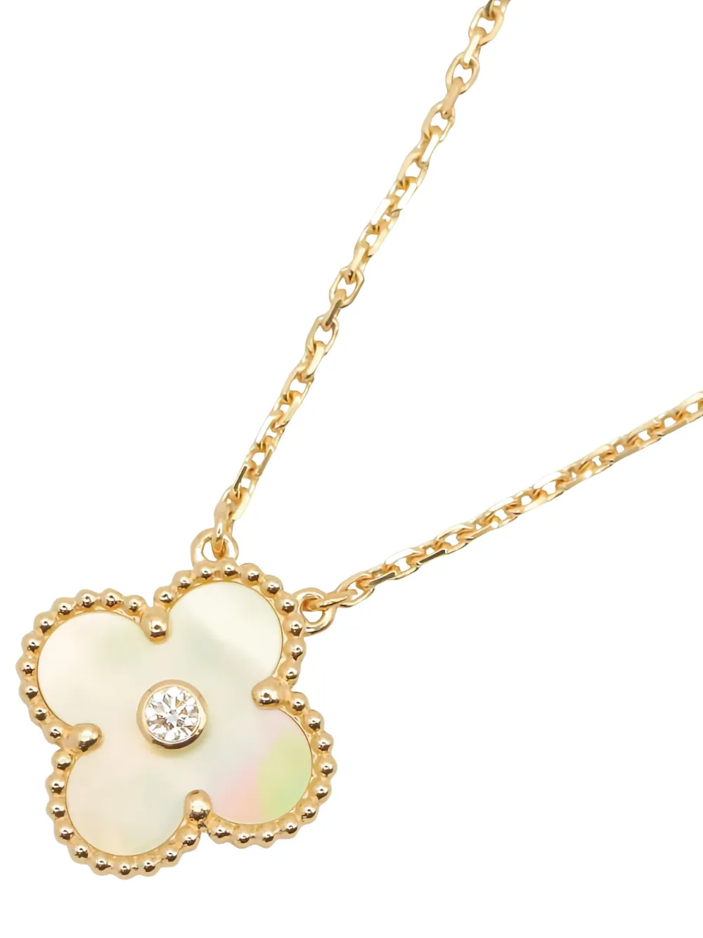 Van Cleef & Arpels Pre-Owned 2010s Alhambra mother of pearl necklace - Oro