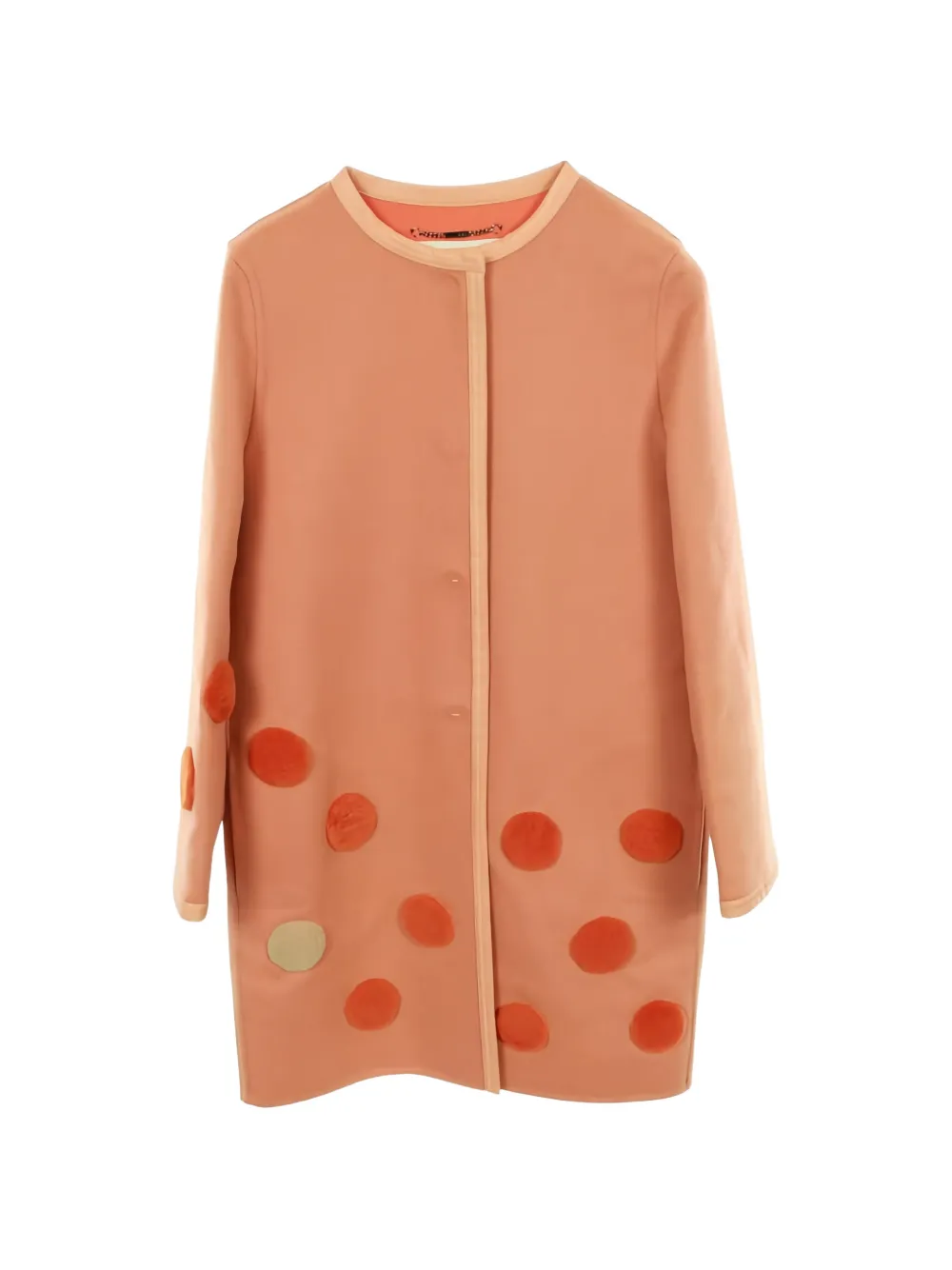 Fendi Pre-Owned 2000s collarless coat - Orange