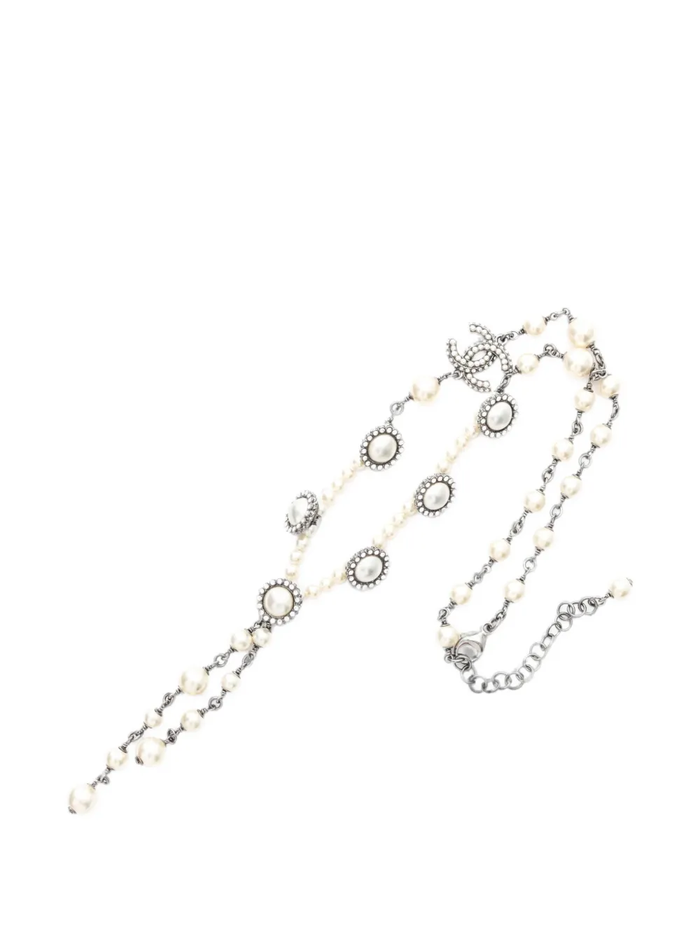 CHANEL Pre-Owned 1986-1988 Coco-mark necklace - Argento
