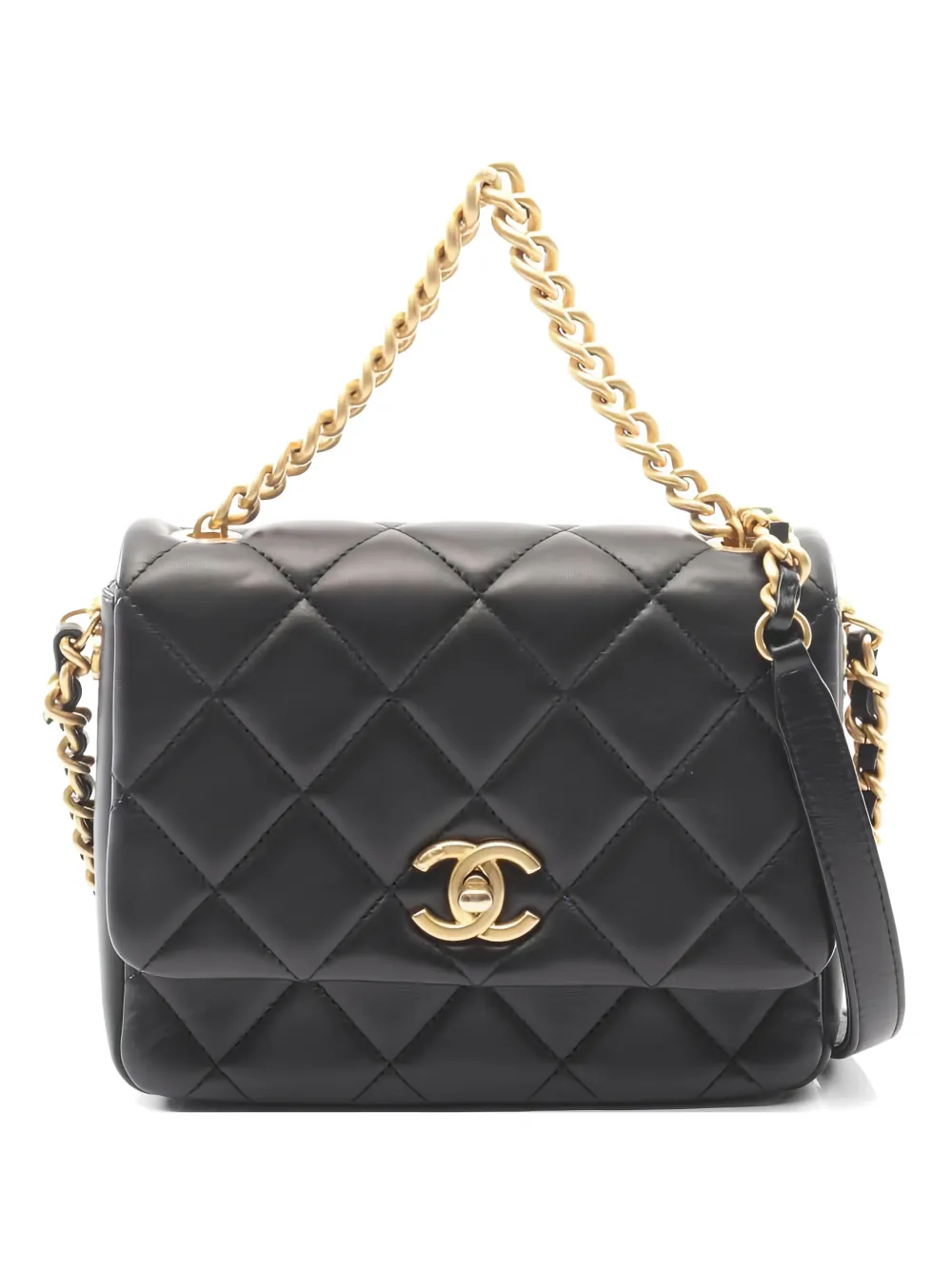 CHANEL Pre-Owned 2021 matelassé chain shoulder bag - Nero