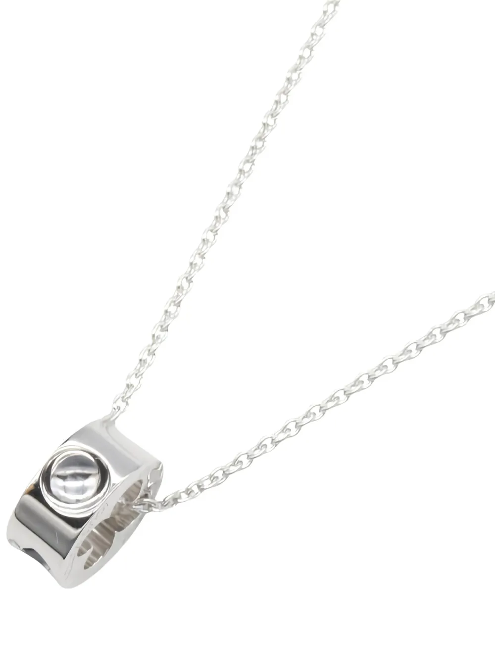 Louis Vuitton Pre-Owned 2010s Empreinte-charm diamond necklace - Argento