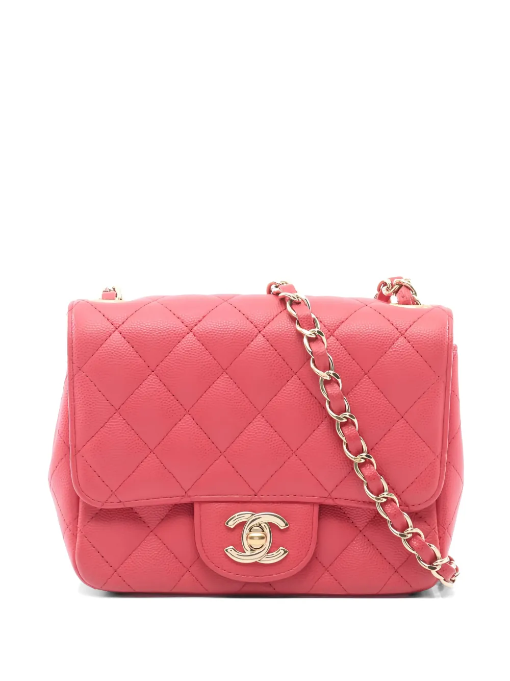 CHANEL Pre-Owned 2016-20217 mini Matelasse chain-strap shoulder bag - Rosa