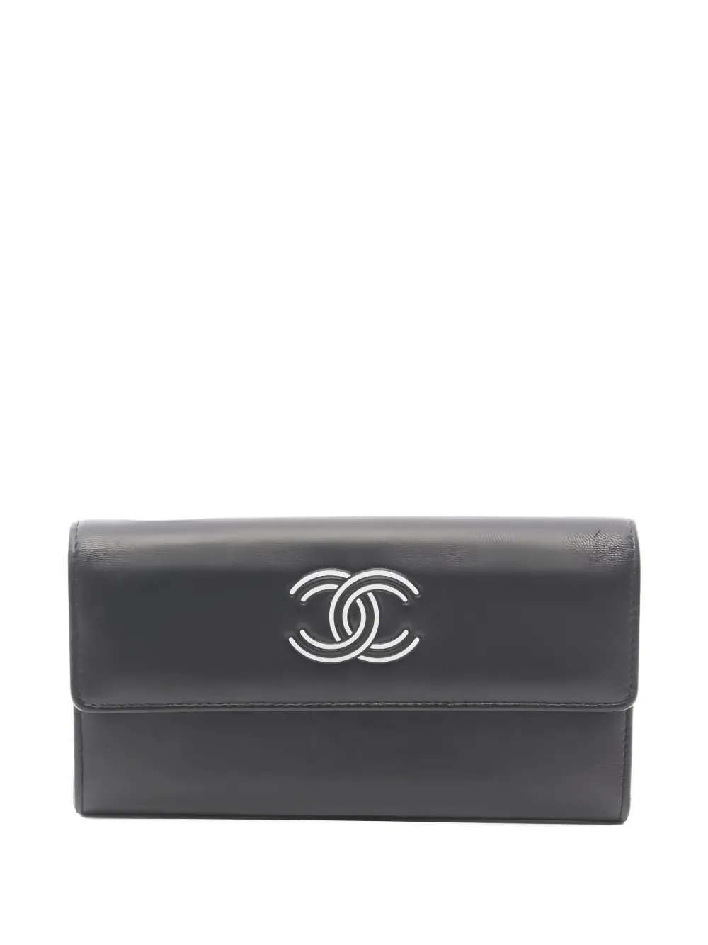 CHANEL Pre-Owned 2016-2017 Timeless CC bi-fold lambskin wallet - Nero