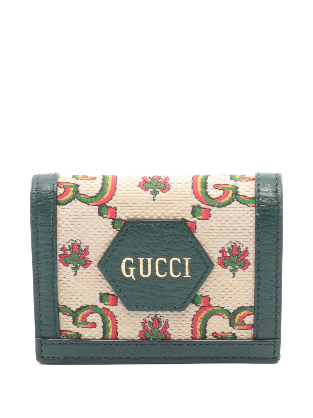 Gucci Pre-Owned 100 GG Kaleidoscope compact wallet - Verde