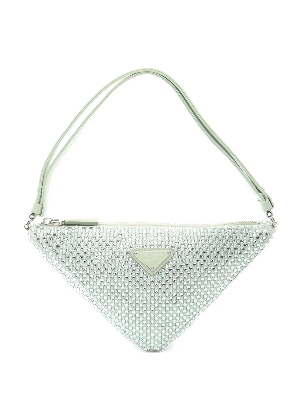 Prada Pre-Owned 2010s satin shoulder bag - Verde