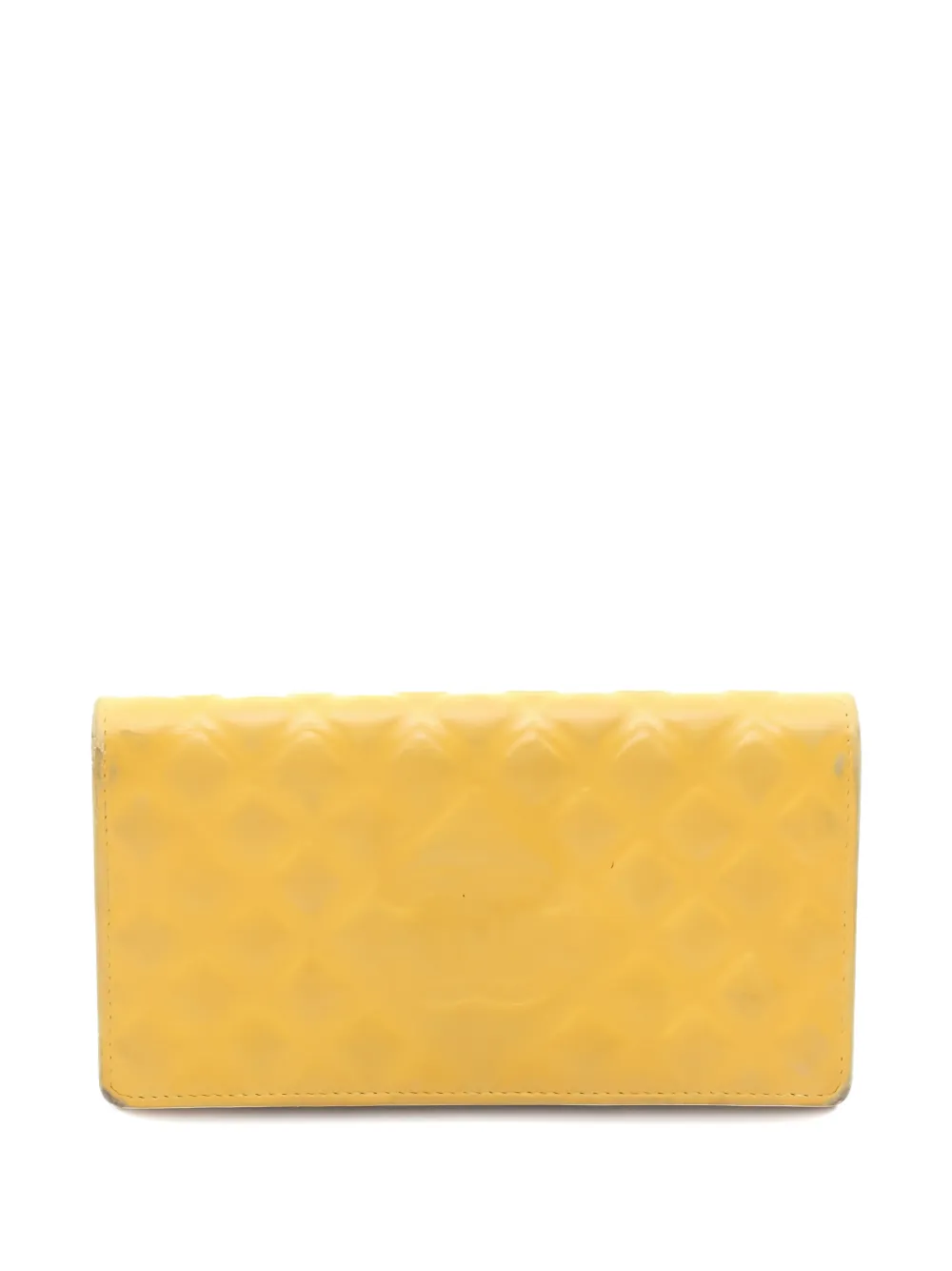 CHANEL Pre-Owned 2018 matelasse bi-fold long wallet - Giallo