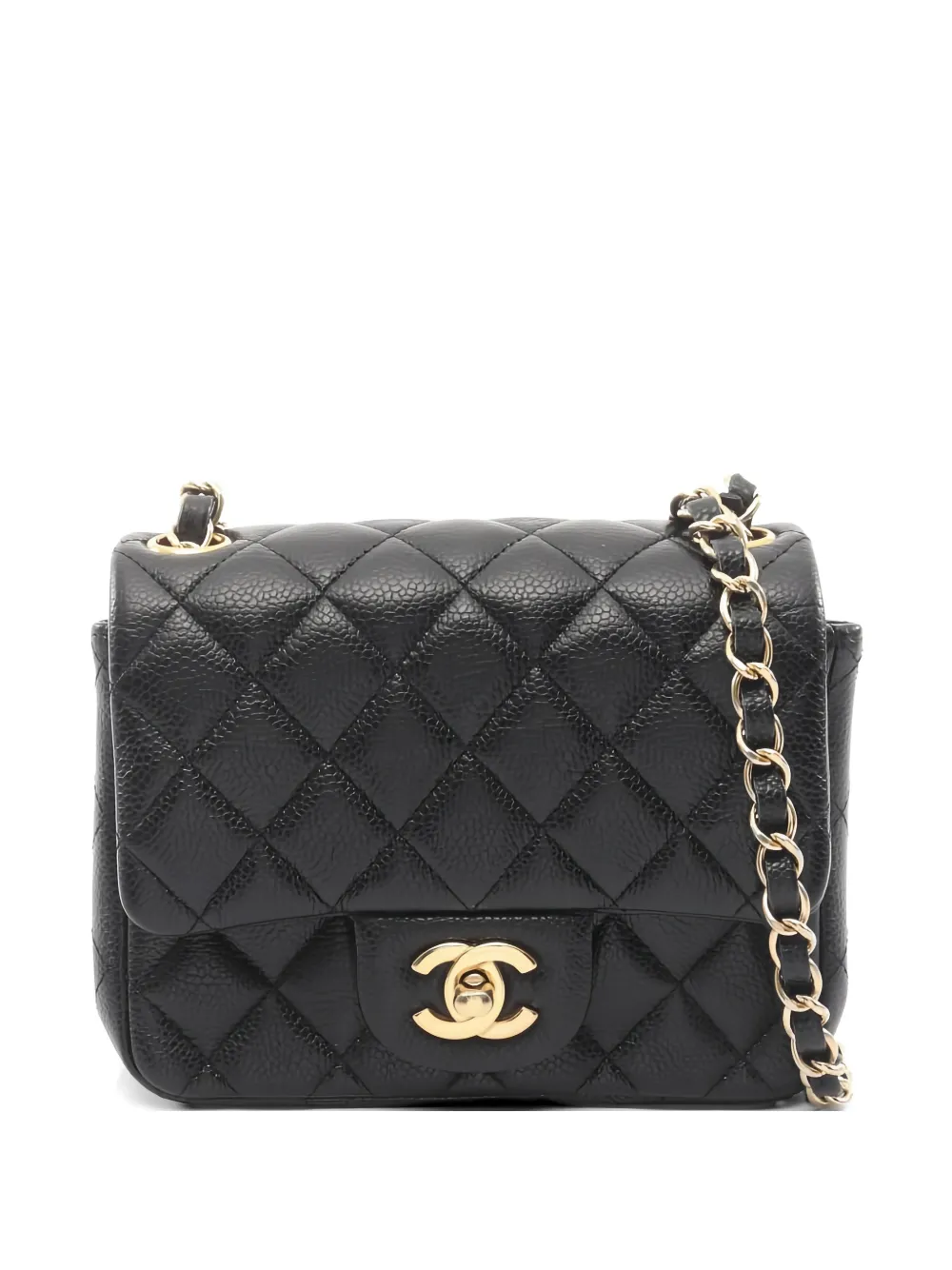 CHANEL Pre-Owned 2010s mini matelasse-design chain-strap shoulder bag - Black