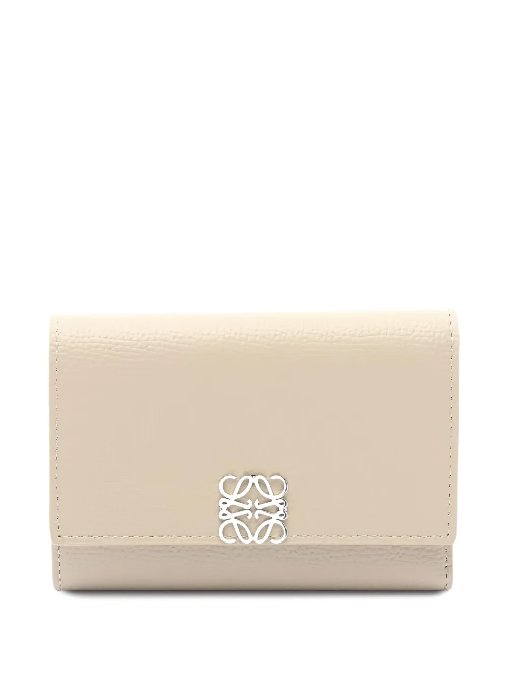 Loewe Pre-Owned 2020s small Anagram-plaque trifold wallet - Toni neutri