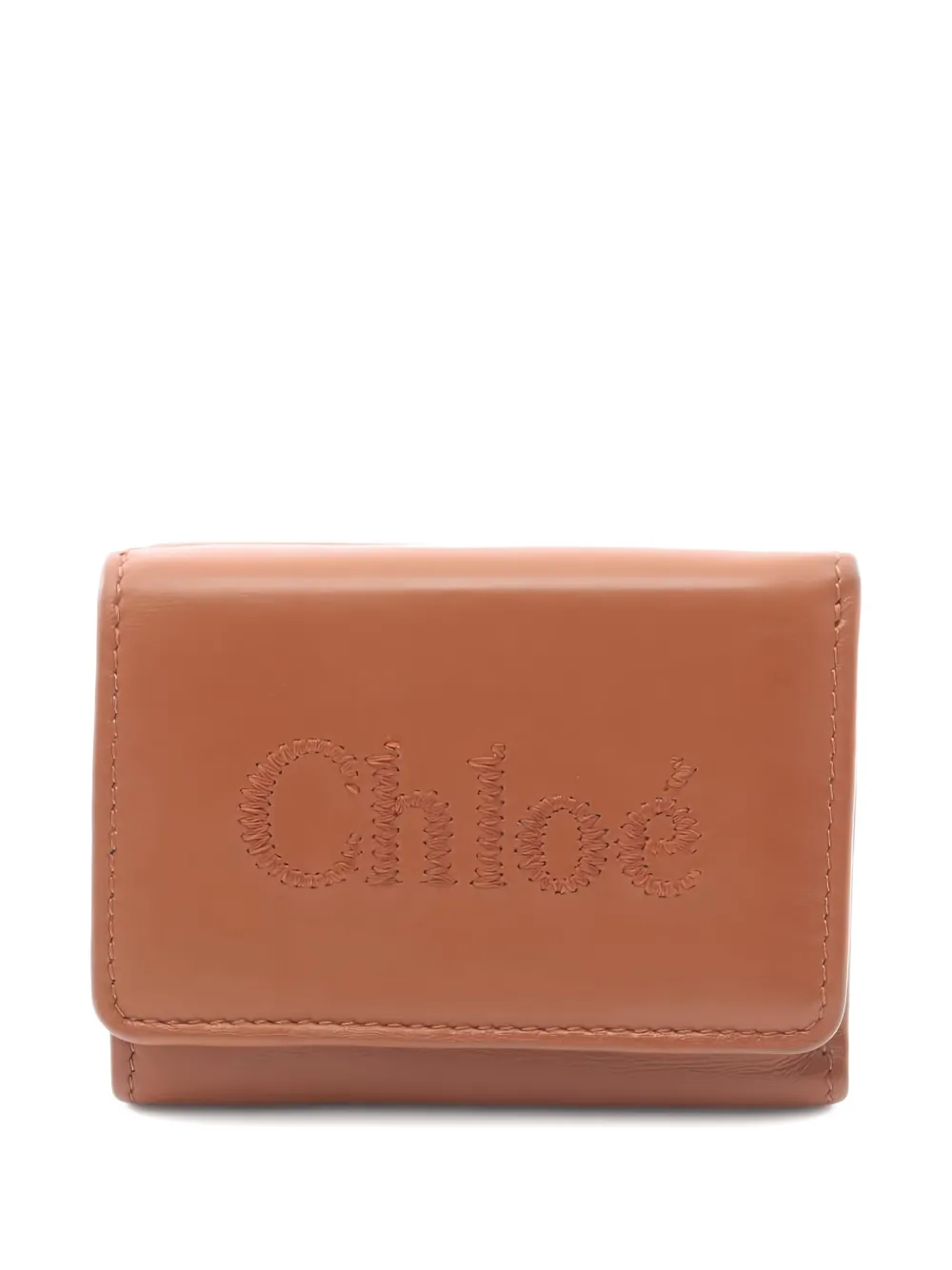 Pre-owned Chloé 2000s Tri-fold Wallet In Brown