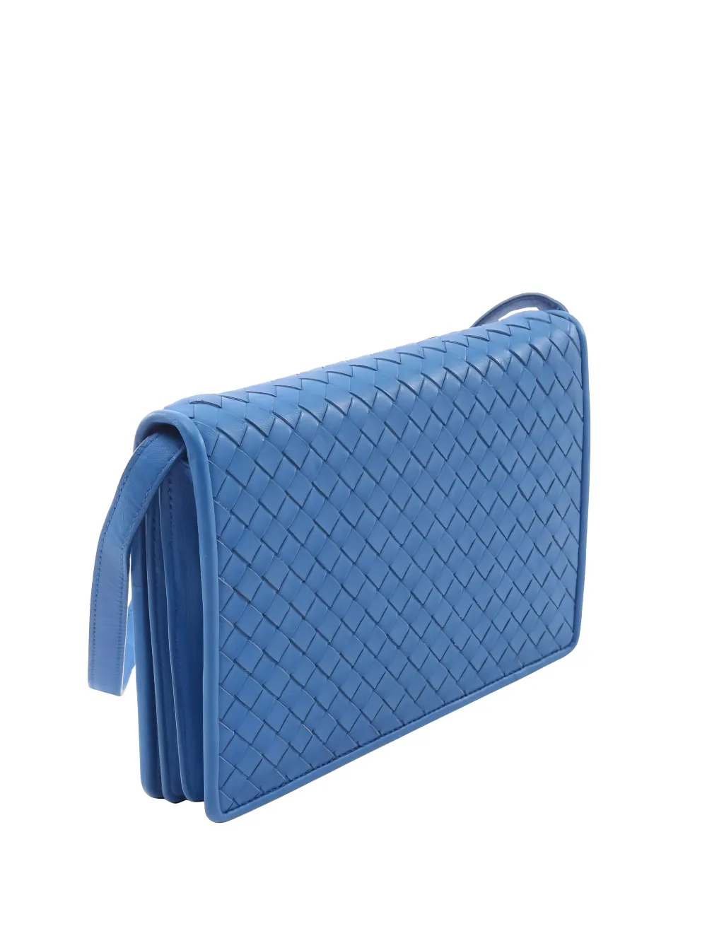 Bottega Veneta Pre-Owned 2010s Intrecciato blue leather shoulder bag