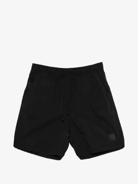 Stone Island Smerigliato_S. bermudas con parche del logo y cordones en la pretina