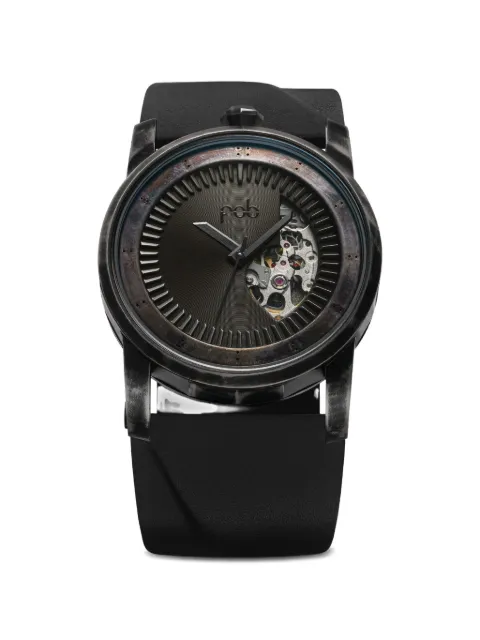 Fob Paris leather torch 41mm watch