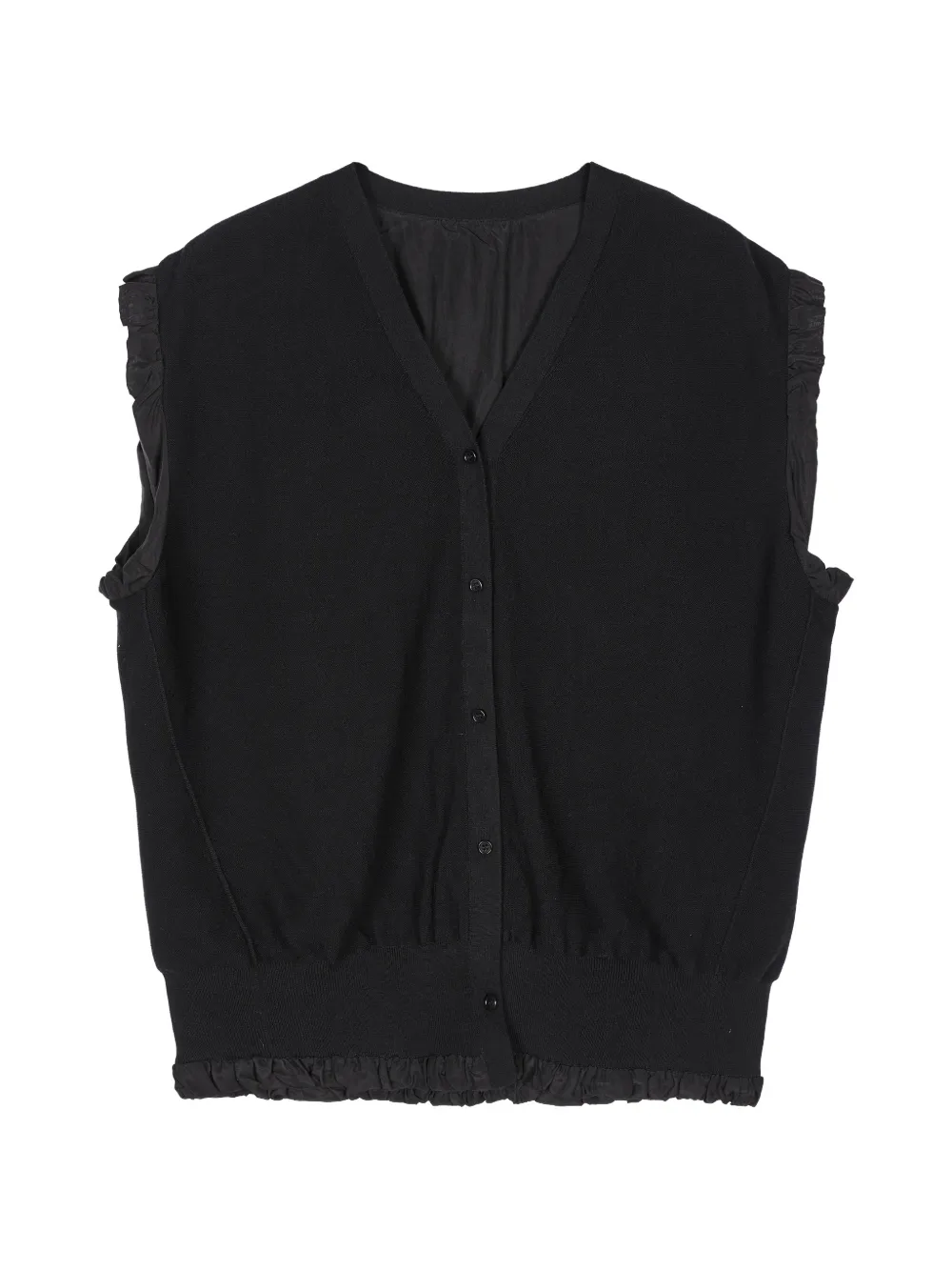 LESS Gilet con design a strati - Nero