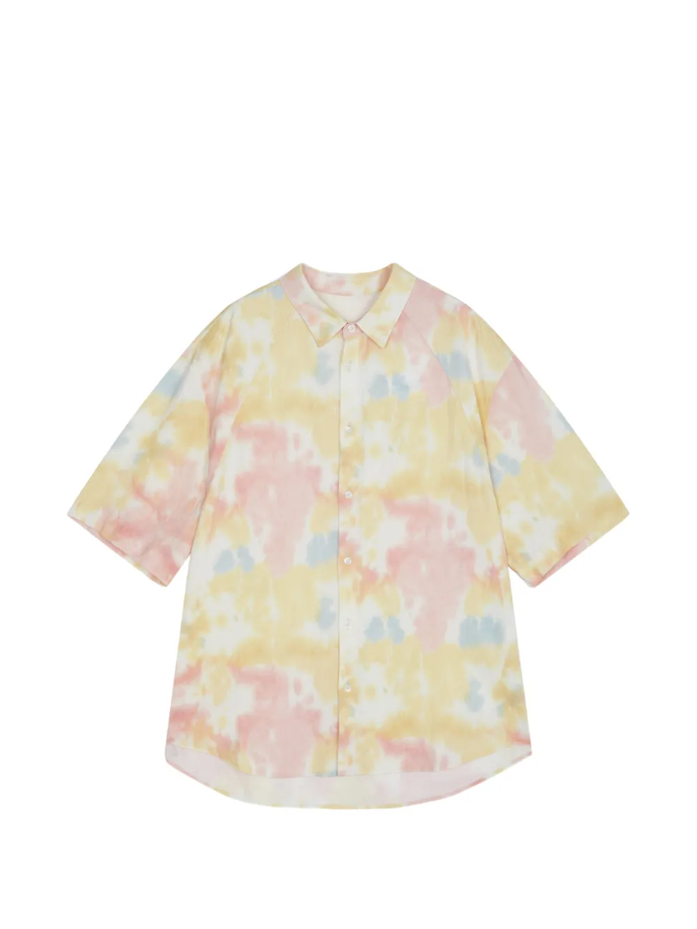 CROQUIS Camicia a maniche corte con fantasia tie-dye - Giallo
