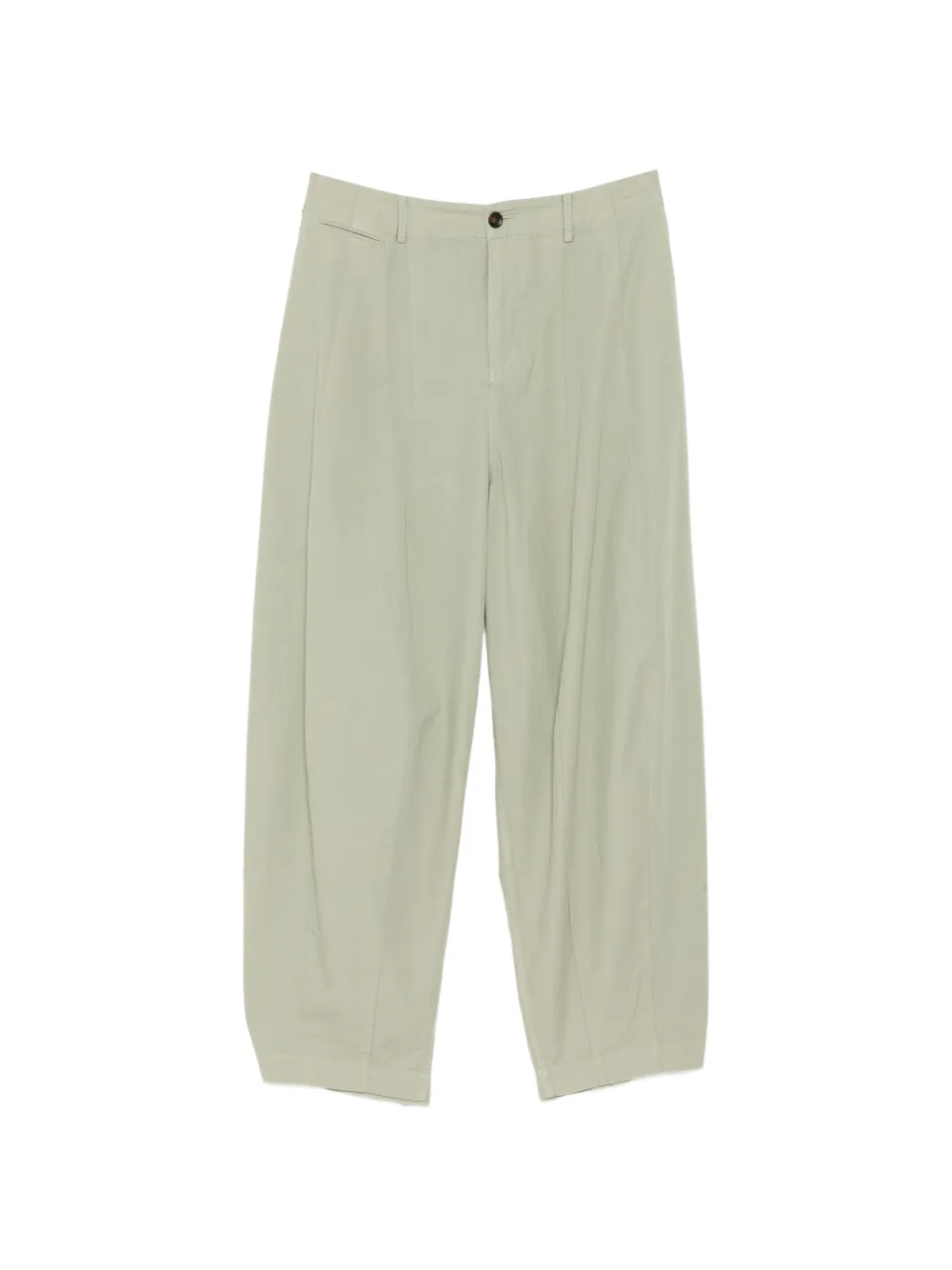 CROQUIS rear elatic waistband wide-leg trousers - Grün