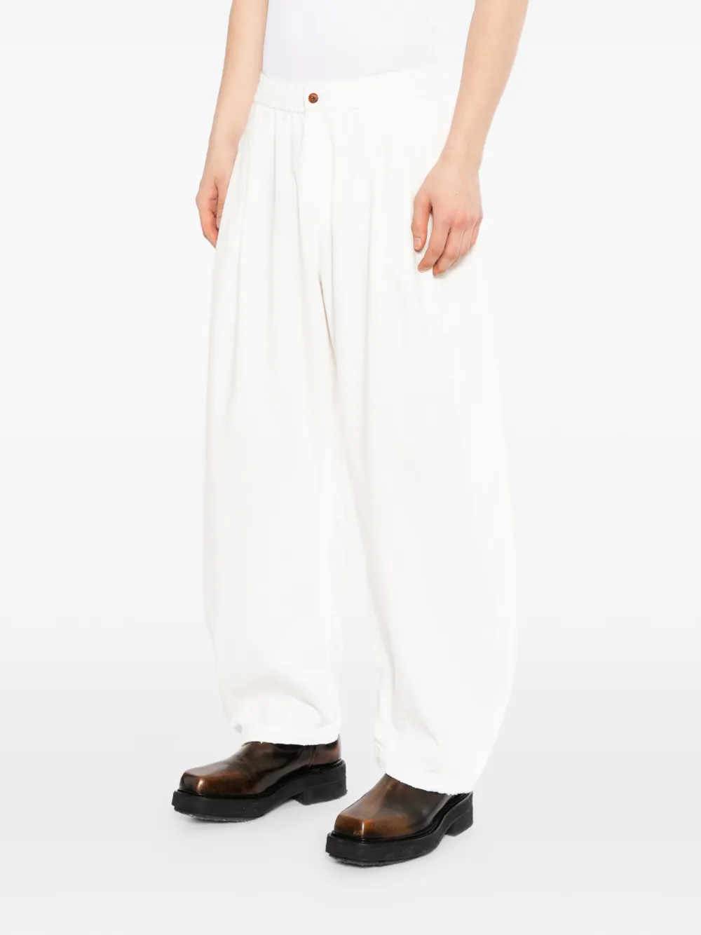 CROQUIS Broek met elastische tailleband Wit