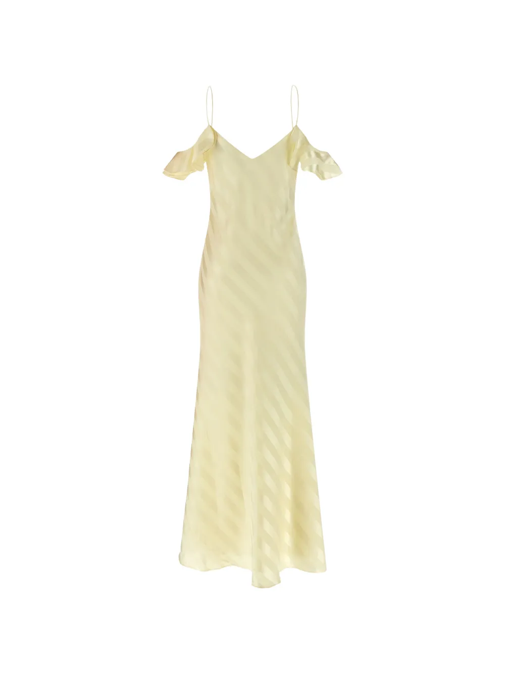 Self-Portrait striped satin maxi dress - Giallo