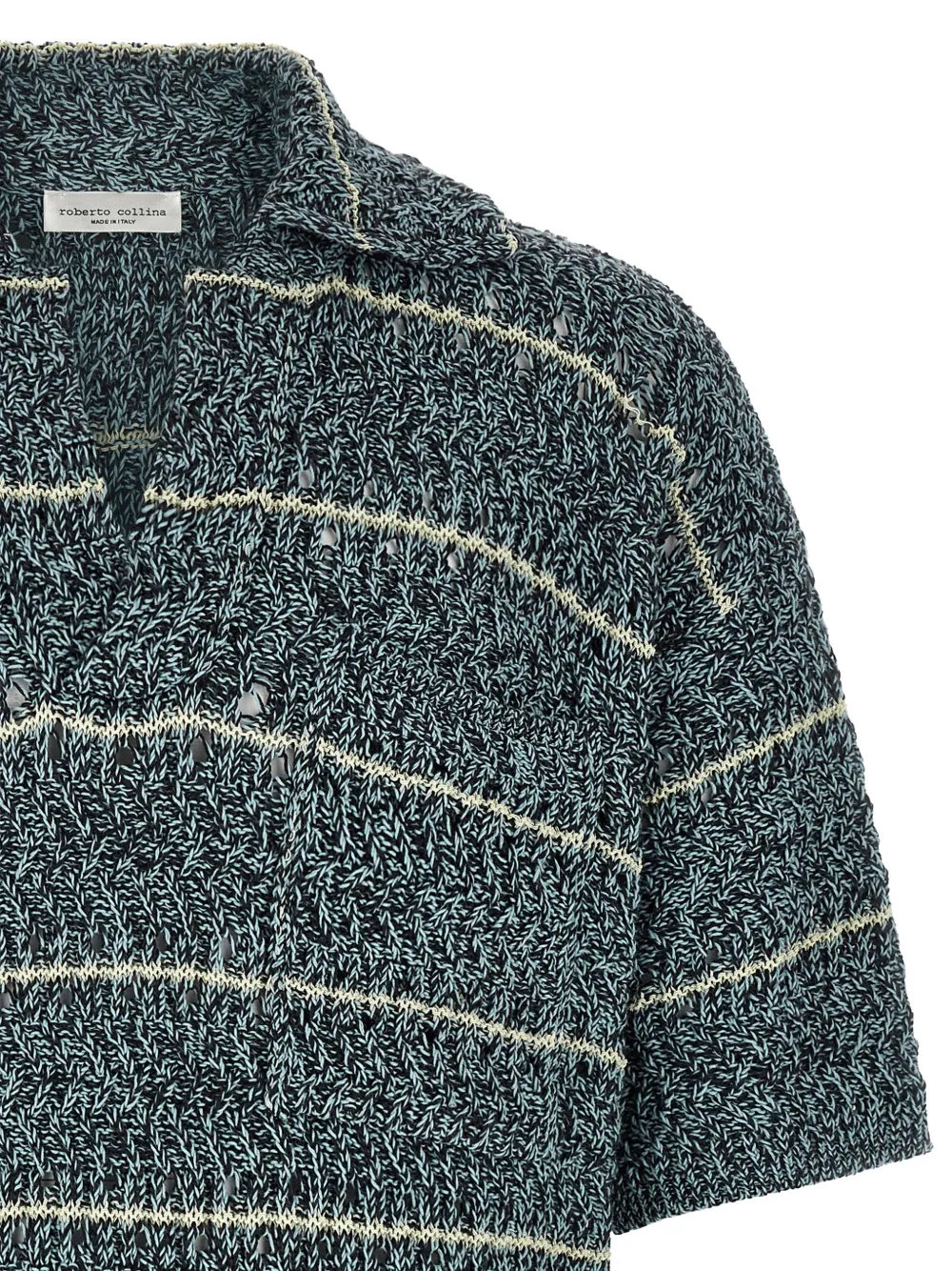 Roberto Collina Texture-stitch Sweater - Blue 
