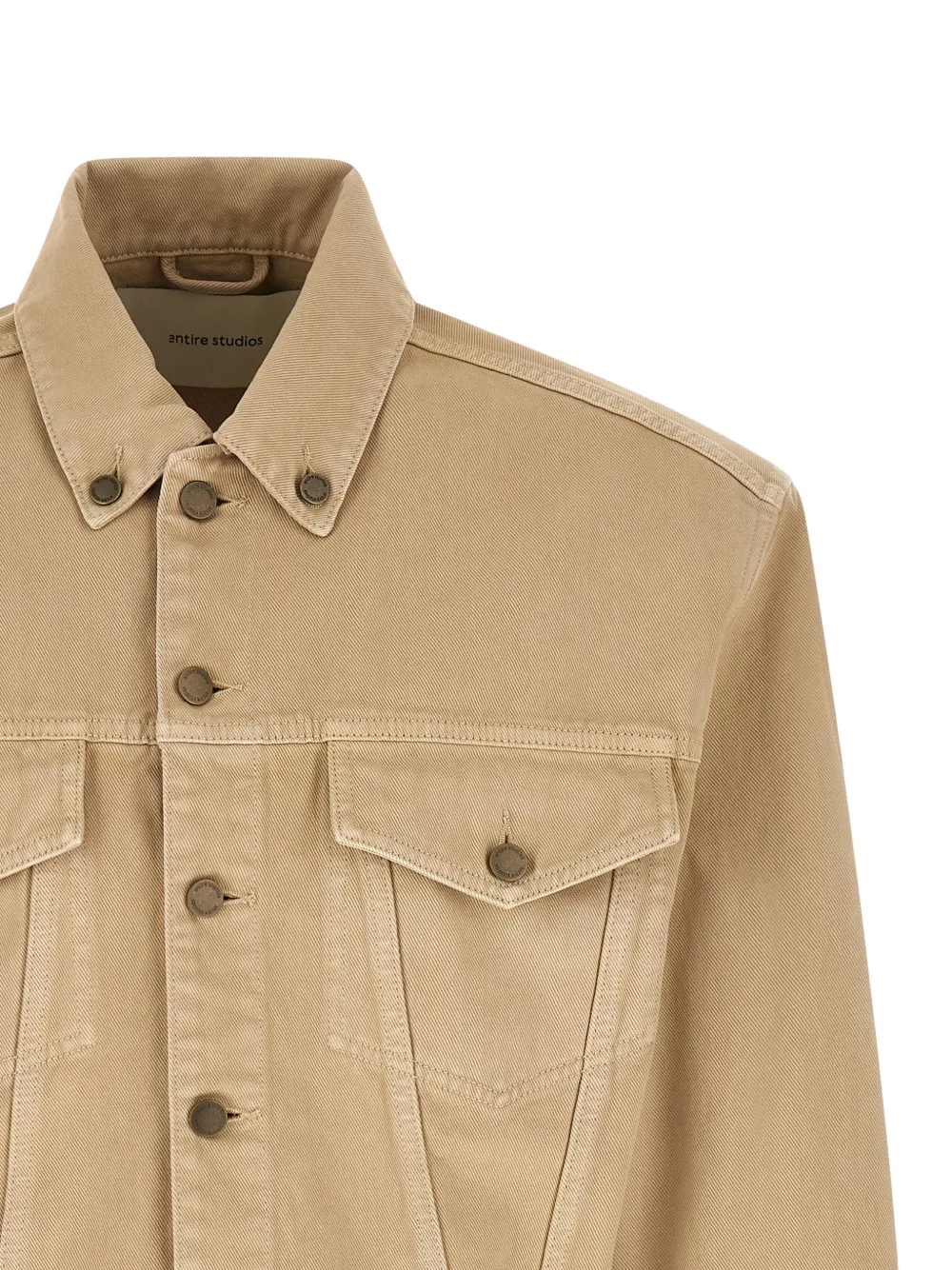  Entire Studios Flap-pocket Denim Jacket - Neutrals 