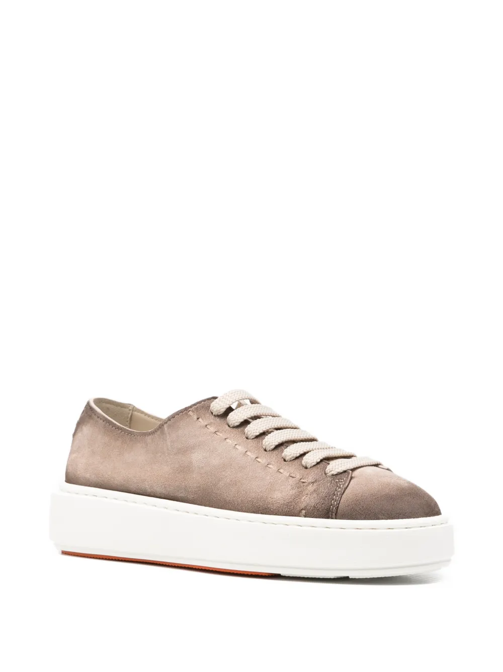 Santoni Leren sneakers Beige