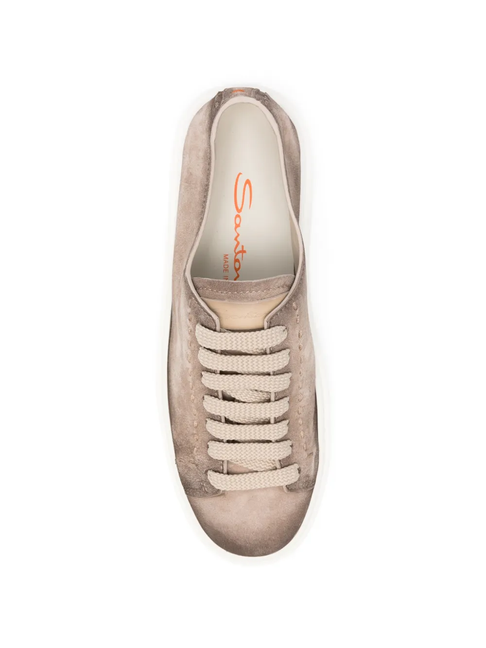 Santoni Leren sneakers Beige