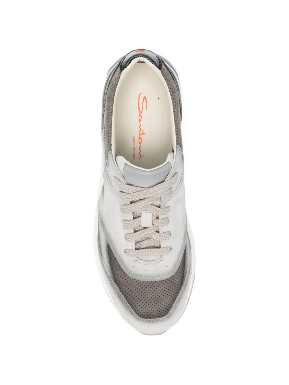 Santoni Innova geperforeerde sneakers Grijs